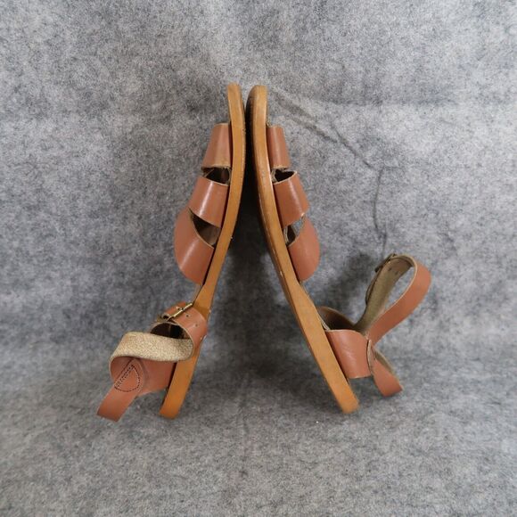 Salt Water Shoes Womens 5 Sandals Classic Leather Hand Stitched Water Friendly - Picture 8 of 13